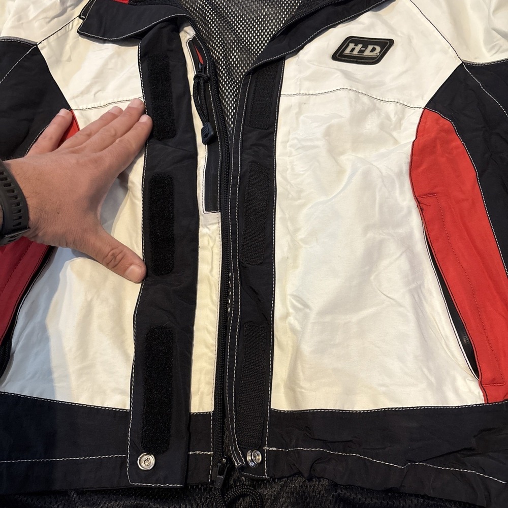 Harley Davidson Nylon Heavy Windbreaker Jacket Womens M Very Good Condition - Picture 8 of 16